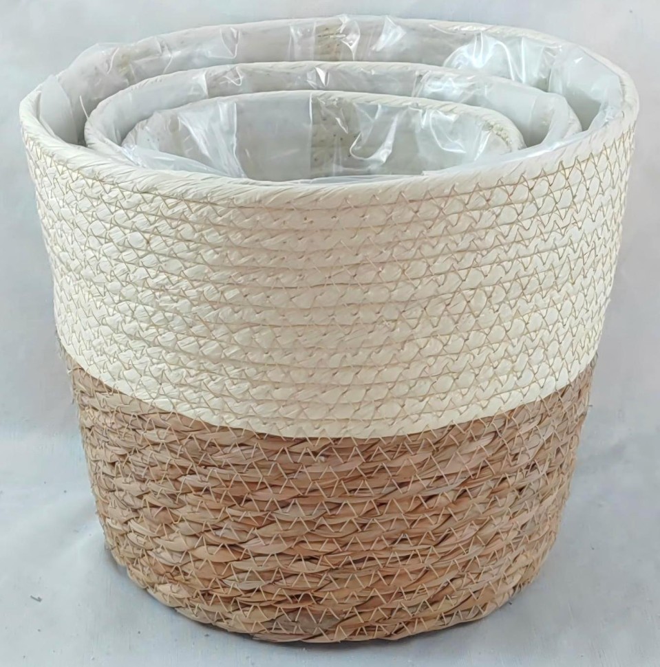 Корзина плетеная набор (рогоз) Корзина плетеная набор (рогоз)