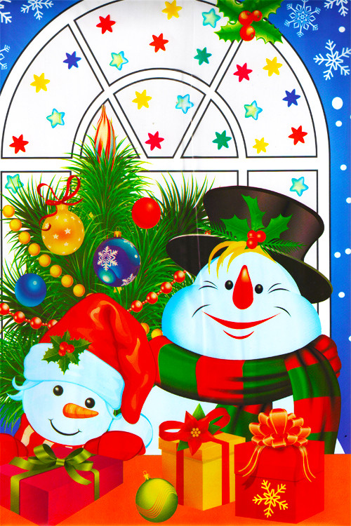 Пакет Новый год металл + рисунок Пакет Новый год металл + рисунок