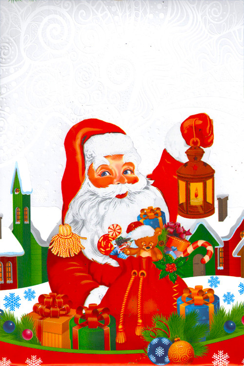 Пакет Новый год металл + рисунок Пакет Новый год металл + рисунок