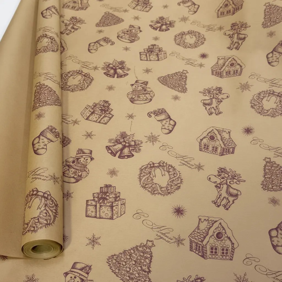 Бумага Крафт "Новый год" Бумага Крафт "Новый год"