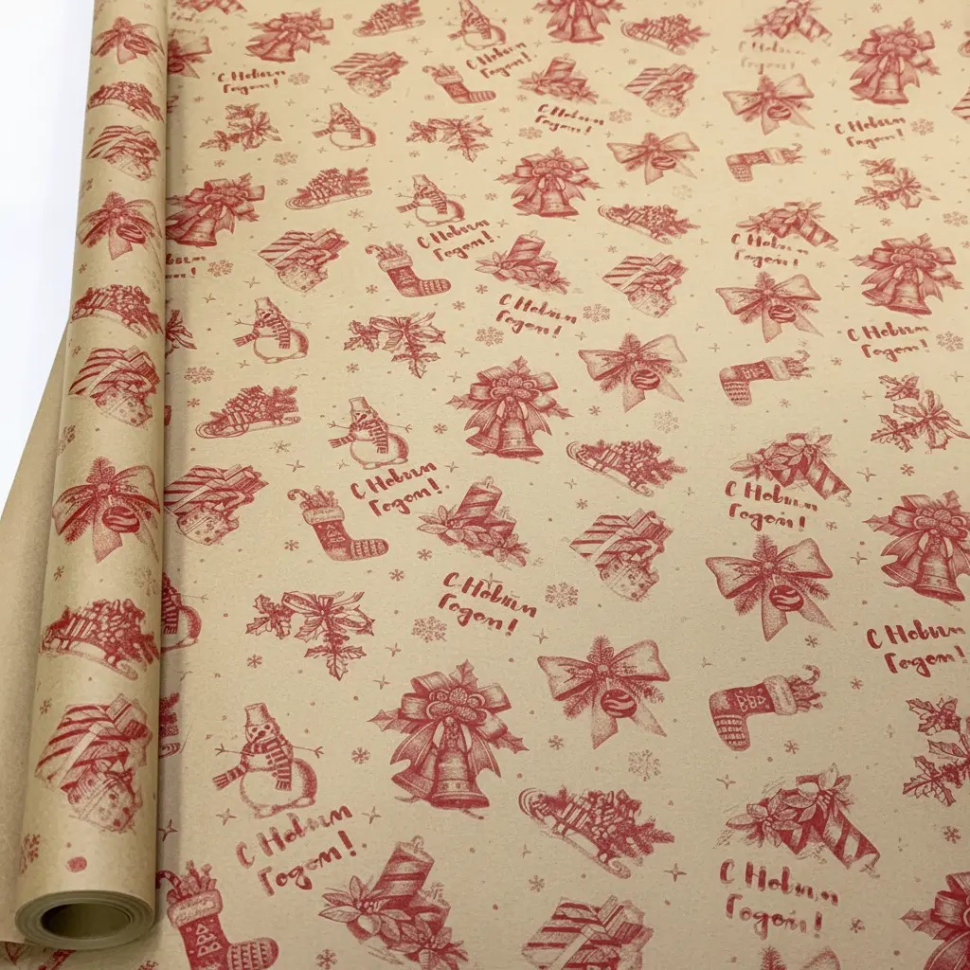 Бумага Крафт "Новый год" Бумага Крафт "Новый год"